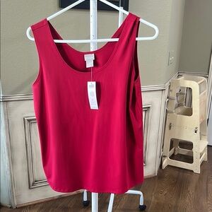 Chico's Red Sleeveless Women's Top. New with tags.  Size 2 (12/14)